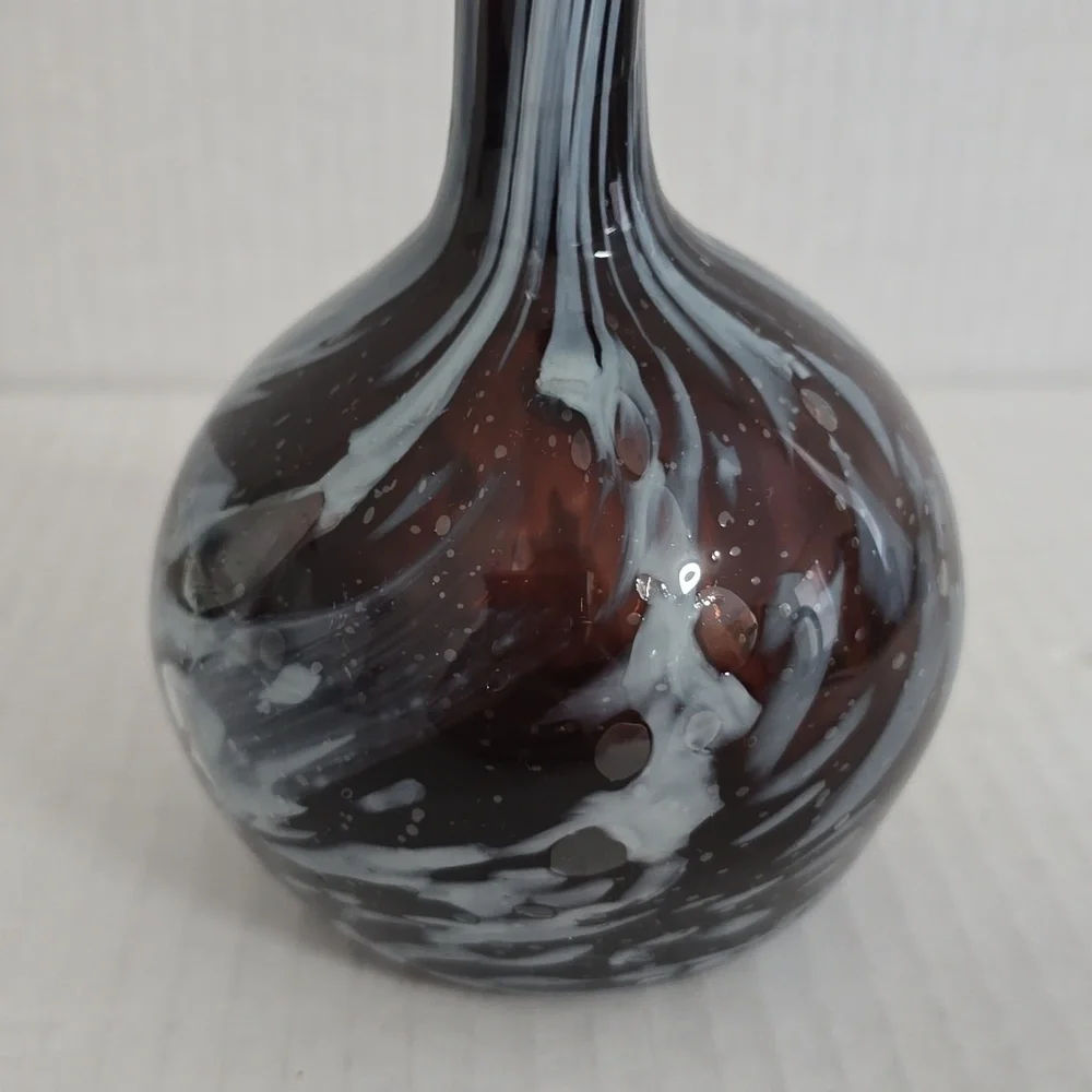 Hand Blown Swirled Glass Vase